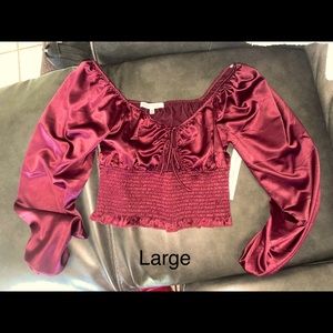 Burgundy boutique top